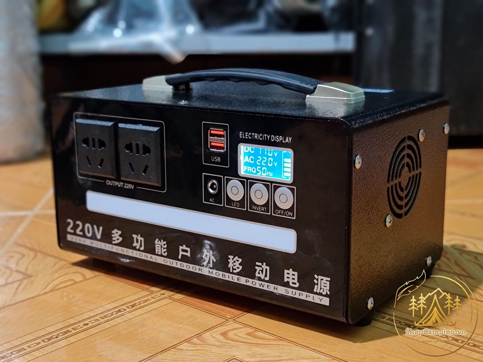 Trạm sạc, Trạm điện, Pin sạc dự phòng 15000mAh Công suất 500W tích hợp inveter