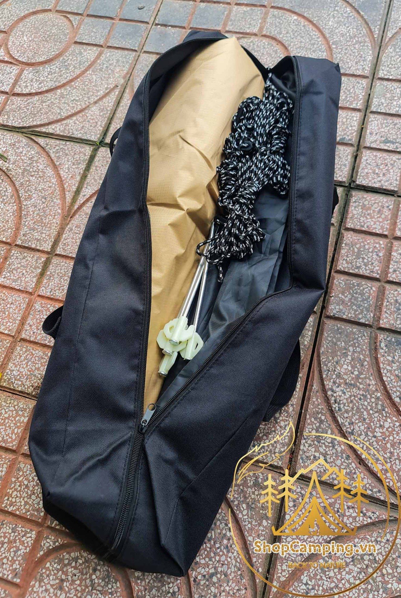 Bộ tăng /tarp bạt che Top Lander kèm trụ sắt 5m1*5m1*cao 2,4m