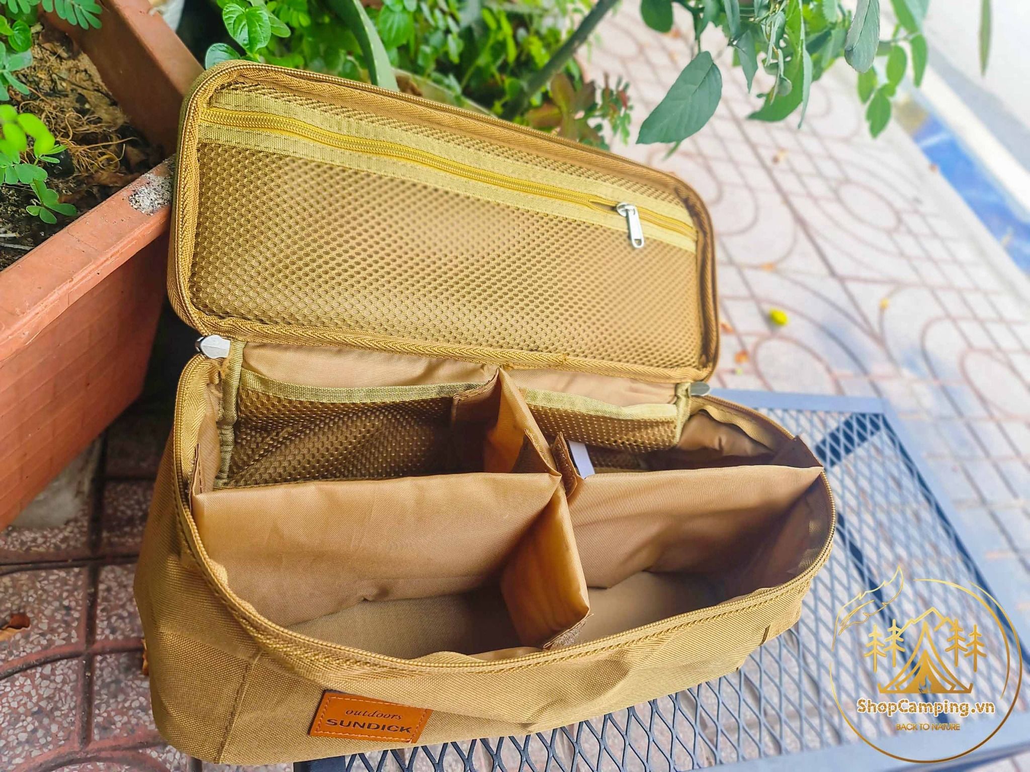 Túi đựng đồ gấp gọn Sundick, túi đựng dụng cụ size 34x14x14cm cắm trại dã ngoại