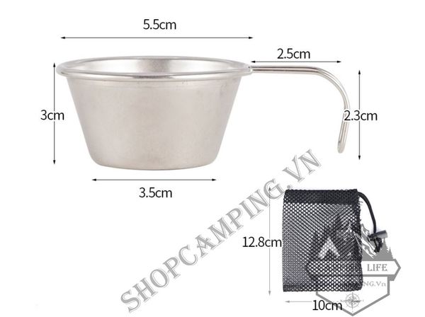  Bộ 6 ly inox 304 gấp gọn đa năng bỏ túi tiện dụng,ly uống nước du lịch gấp gọn. 