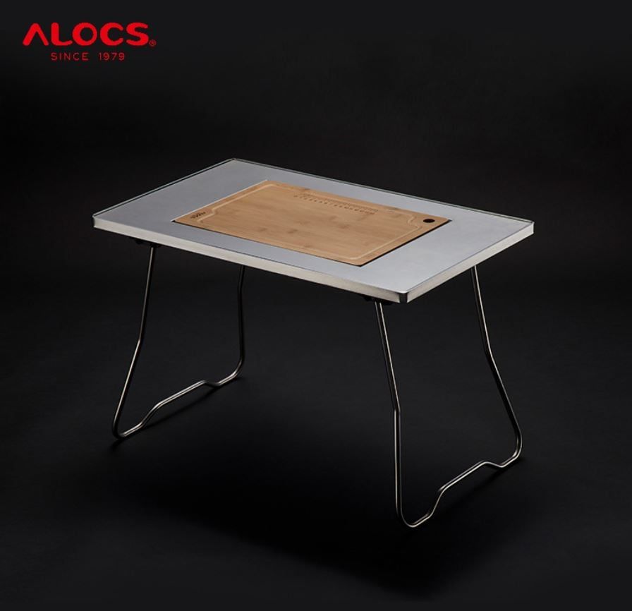 Bàn Alocs gấp gọn bằng thép không gỉ giành cho tiệc BBQ hoạt động cắm trại dã ngoại
