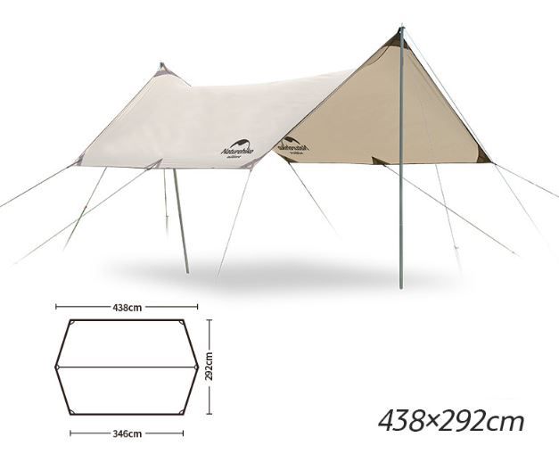 Tăng dã ngoại glamping 3-4 người Naturehike NH20TM006 (Có tráng bạc)