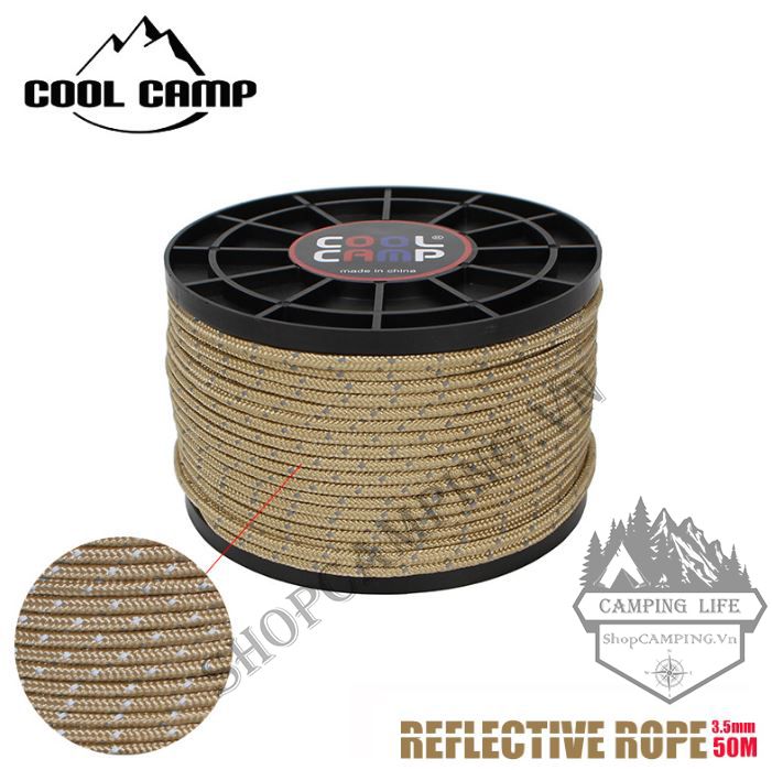 Dây dù phản quang căng dựng lều bạt chống gió phơi treo móc đồ cắm trại dã ngoại 5 mét