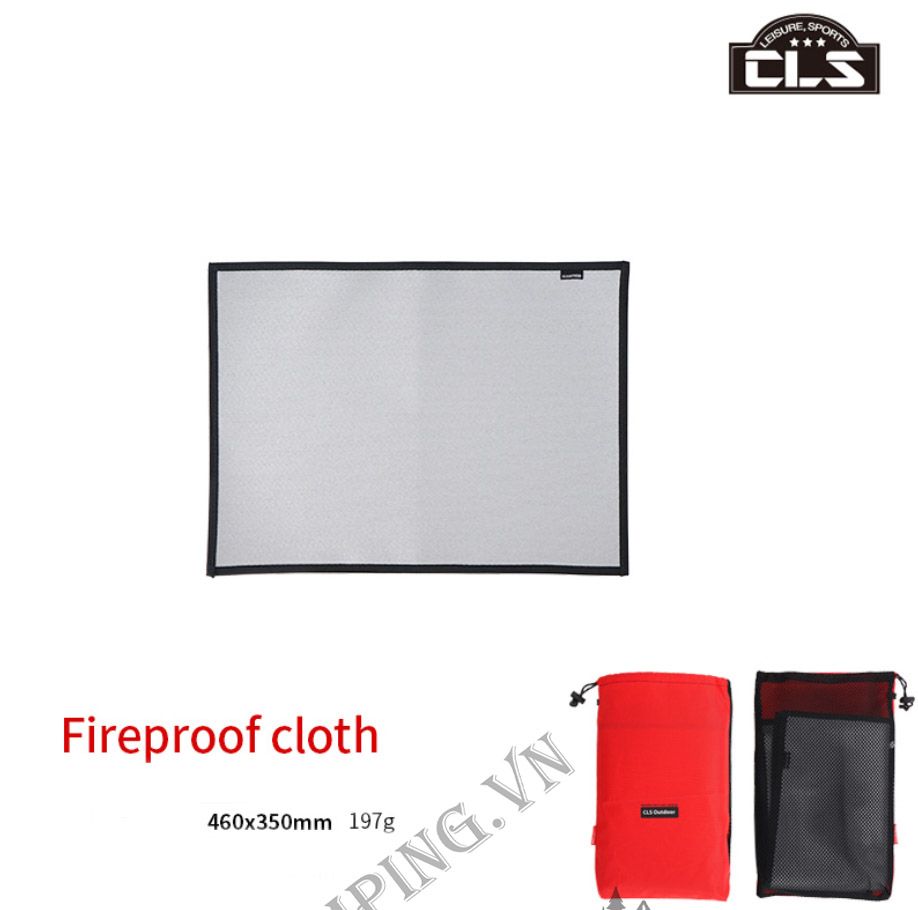 Thảm chống cháy cỏ sợi thủy tinh phủ silicon CLS, tấm thảm chịu nhiệt cao nấu nướng, cắm trại