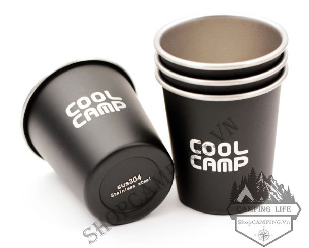 Set 4 ly Inox uống rượu Coolcamp dành cho cắm trại dã ngoại