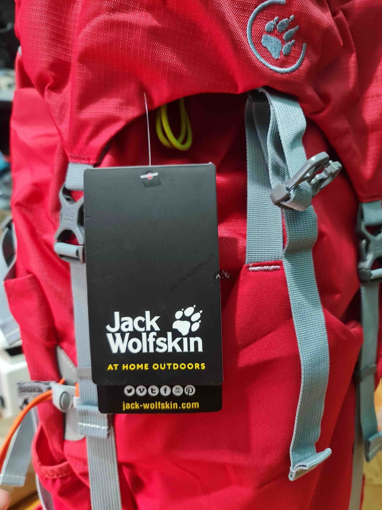 Balo leo núi Jack Wolfskin, Túi trống Y3, dành choTrekking cắm trại