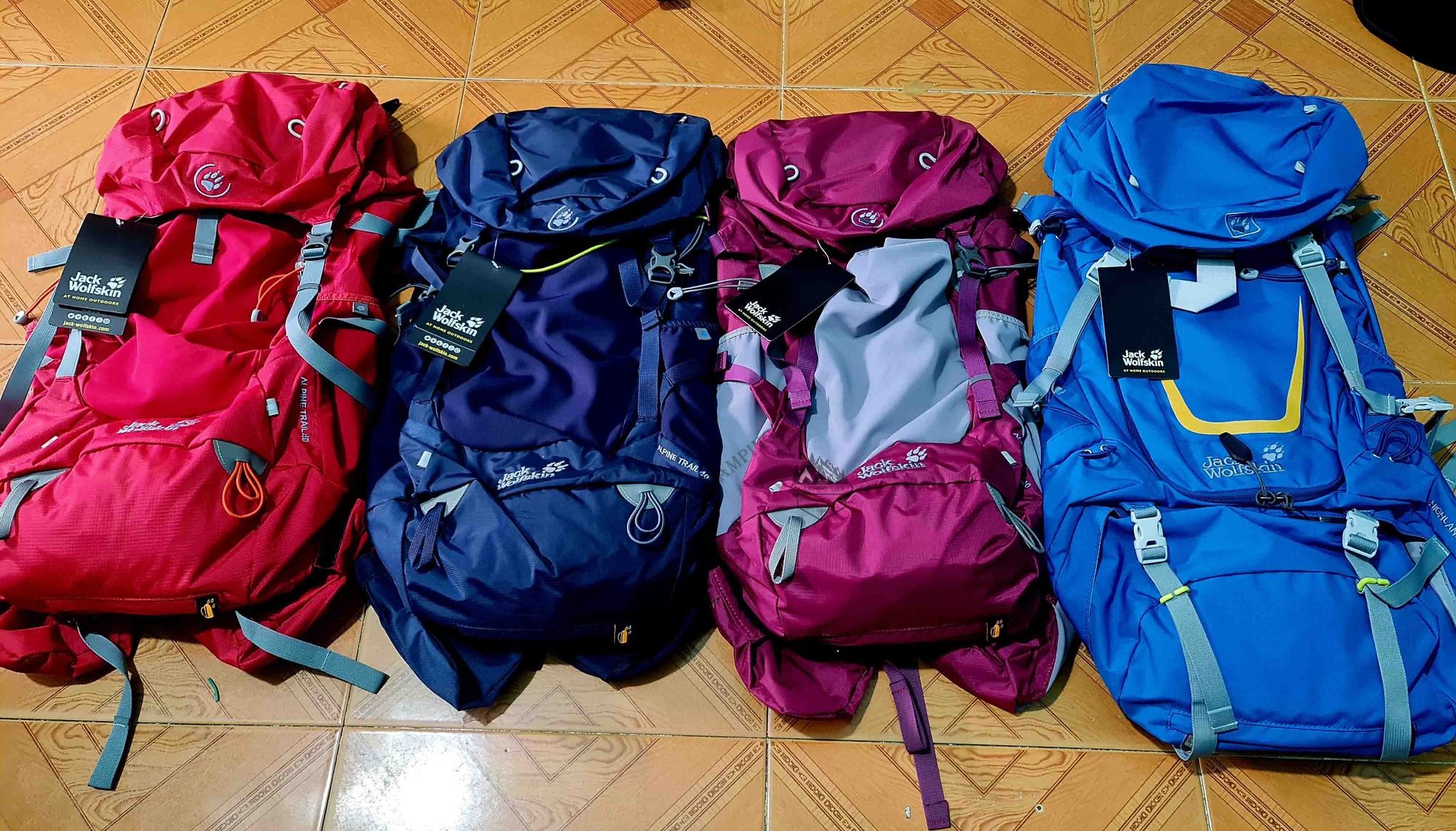 Balo leo núi Jack Wolfskin, Túi trống Y3, dành choTrekking cắm trại