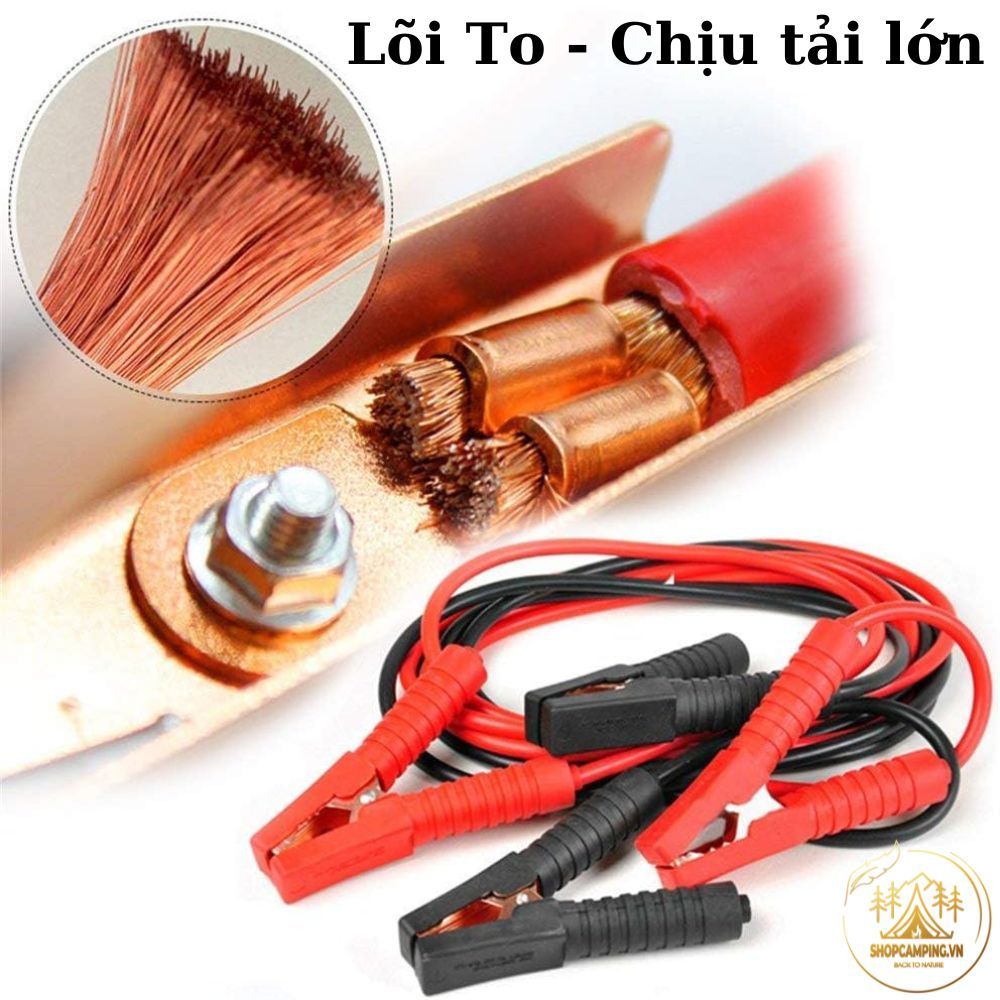 Dây câu bình ắc quy ô tô lõi đồng lớn 2000A, kích điện ắc qui dài 3m