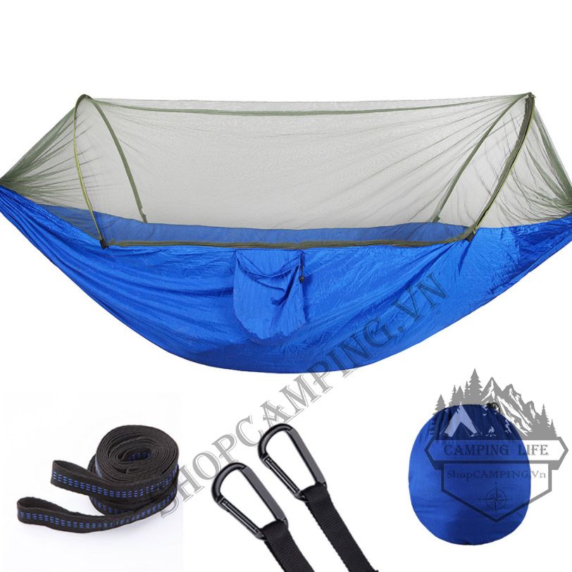 Võng mùng 2.5*1.2m chống côn trùng, muỗi, Có vòng thép căng màng