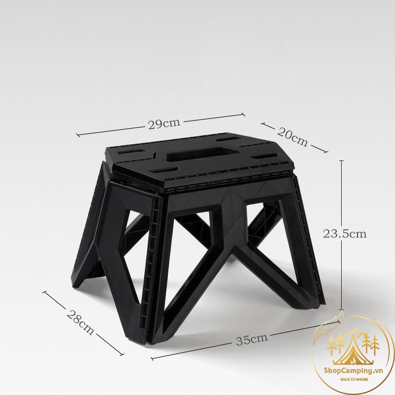 Ghế nhựa gấp gọn, ghế xếp mini chịu lực cao, ghế đẩu gấp gọn trong nhà, du lịch, cắm trại dã ngoại