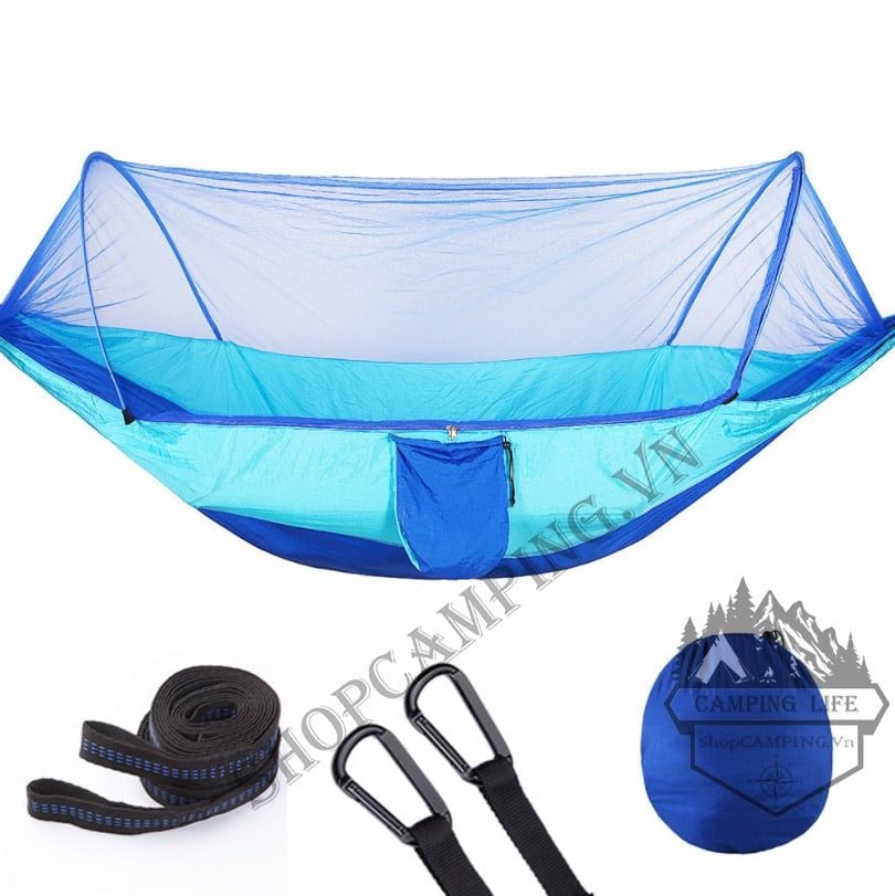 Võng mùng 2.5*1.2m chống côn trùng, muỗi, Có vòng thép căng màng