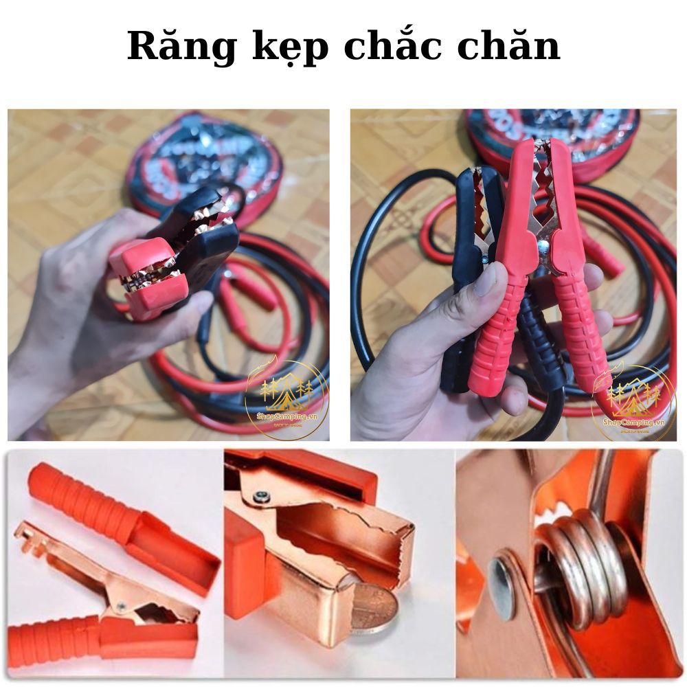 Dây câu bình ắc quy ô tô lõi đồng lớn 2000A, kích điện ắc qui dài 3m