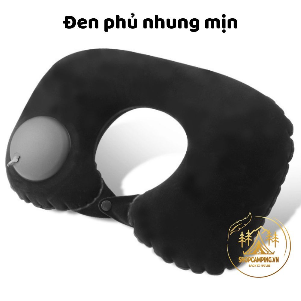 Gối chữ U kê cổ bơm hơi ,gối du lịch không cần thổi ,gấp gọn tiện mang theo du lịch