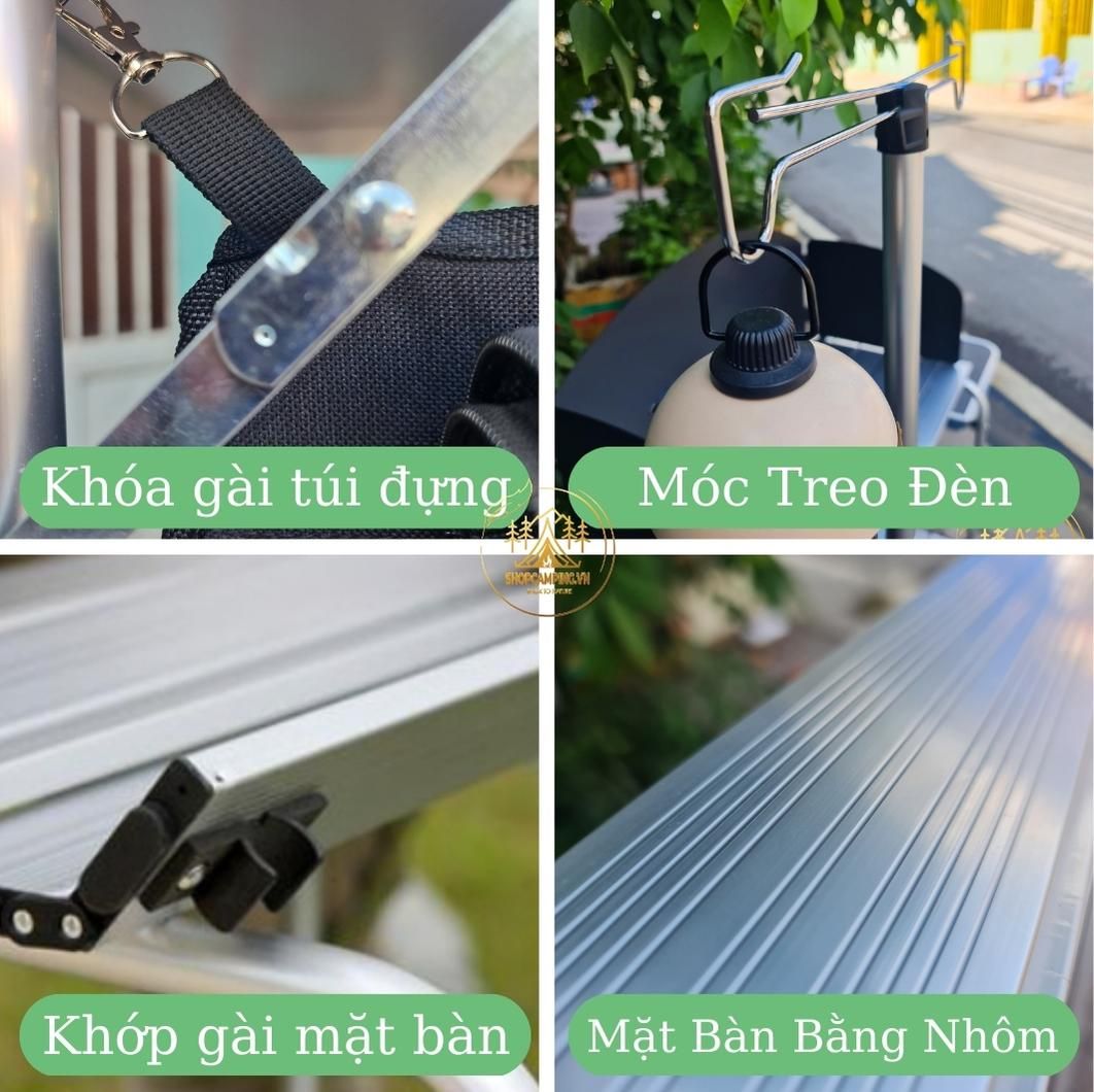  Bàn bếp dã ngoại, gấp gọn dùng cho 5 tới 10 người 