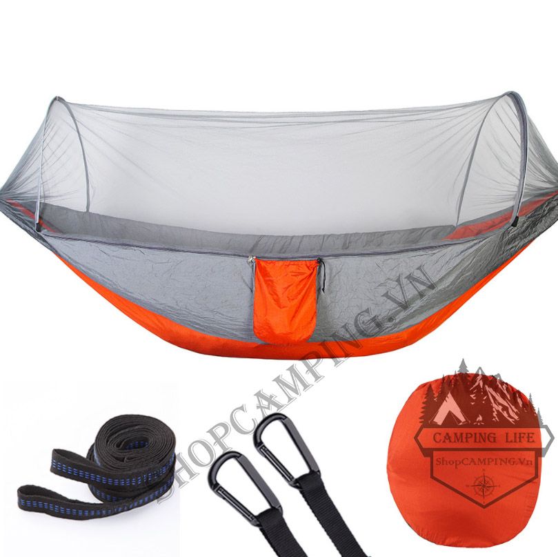 Võng mùng 2.5*1.2m chống côn trùng, muỗi, Có vòng thép căng màng