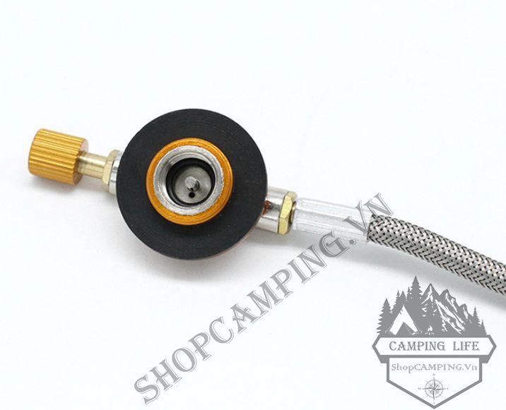 Bếp ga mini dã ngoại chống gió hiệu Halin 3 đầu đốt ( kèm đầu chuyển ga)