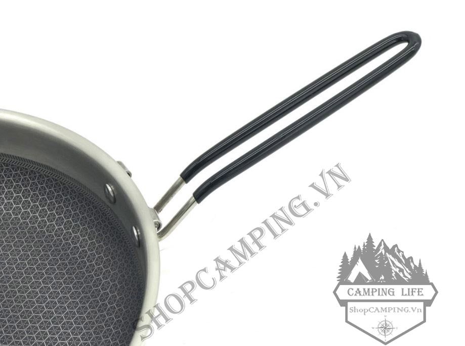 Chảo Inox chống dính quai gấp gọn tiện dụng