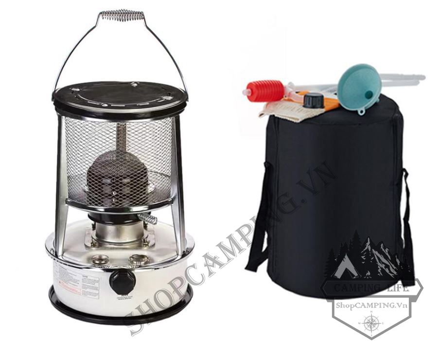 Bếp sưởi dầu kèm túi đựng, Đầu đốt bằng thép không gỉ di động gọn nhẹ dành cho cắm trại dã ngoại