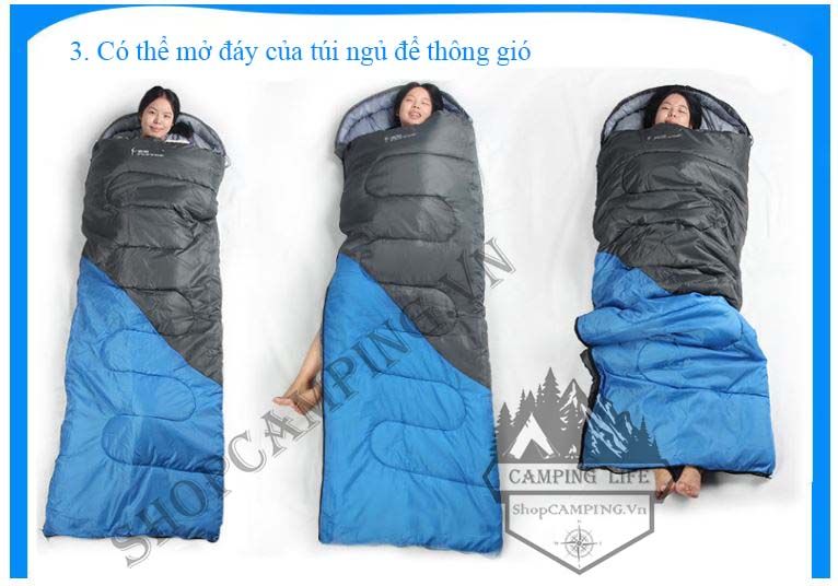 Túi ngủ du lịch ngoài trời cao cấp Flytop, túi ngủ văn phòng