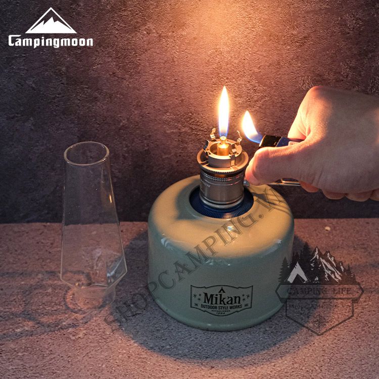 Đèn ga Campingmoon T1, đèn gas cắm trại du lịch dã ngoại dùng bình gas