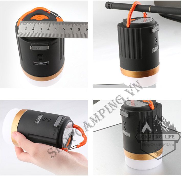 Đèn treo lều dã ngoại có điều khiển từ xa, đèn led pin sạc dự phòng phượt, du lịch, cắm trại dã ngoại