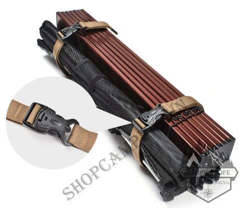 Dây ràng đồ, dây đai buộc đồ có khóa nhựa điều chỉnh độ dài, dây buộc đồ đa năng cột vali,balo