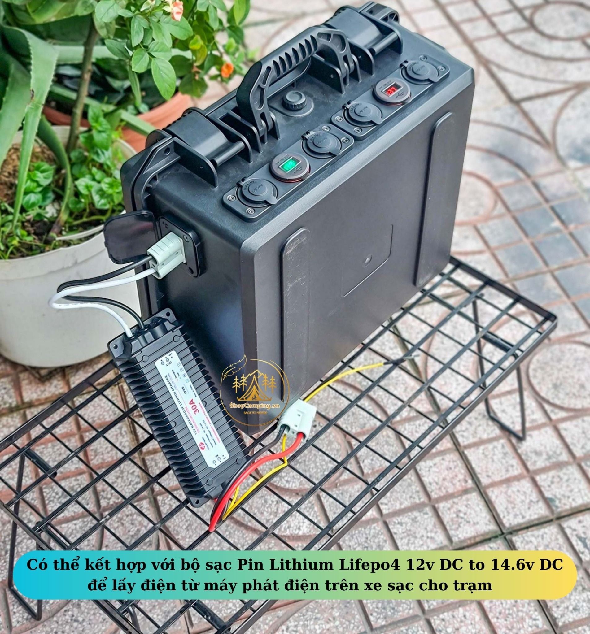 Bộ lưu điện - Trạm tích điện - Trạm sạc - Pin dự phòng dung lượng 100Ah (1.3kWh)
