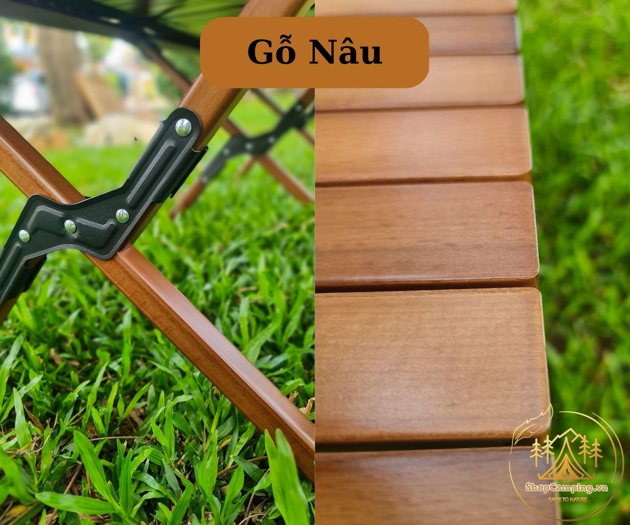 Bàn gỗ Beech gấp gọn cắm trại dã ngoại, gỗ Beech chất lượng cao
