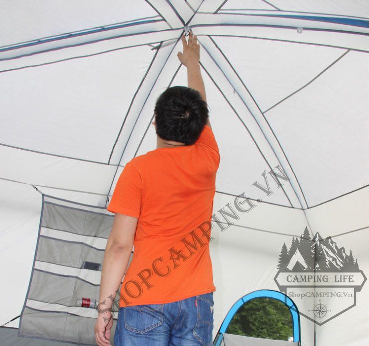 Lều cắm trại,dã ngoại 2 lớn 2 khoang có thể tháo rời ,trần cao không rộng rãi cho 12 người CM 094