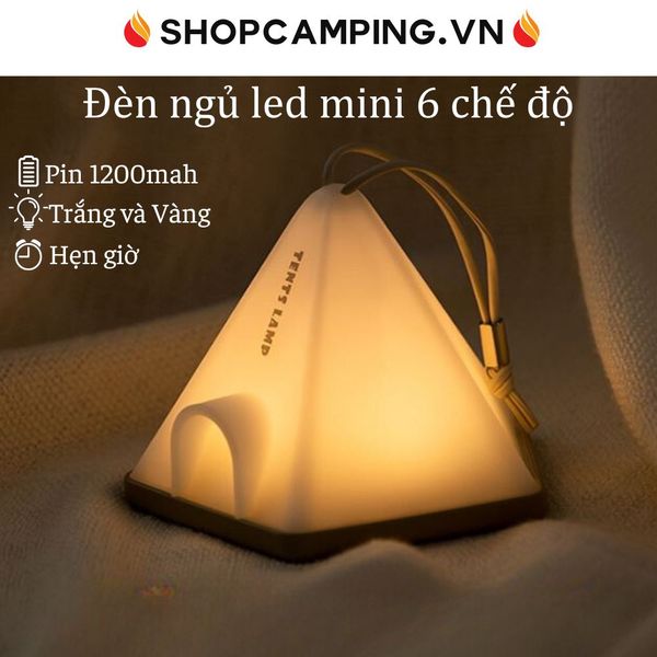  Đèn ngủ treo lều 6 chế độ, đèn treo trang trí dercor hình lều Tent Lamp 