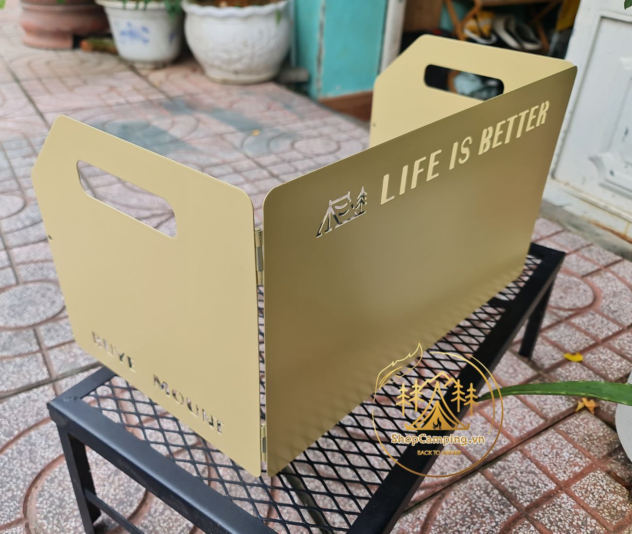 Chắn gió gấp gọn ISE MOUNT kèm túi đựng dành cho cắm trại dã ngoại