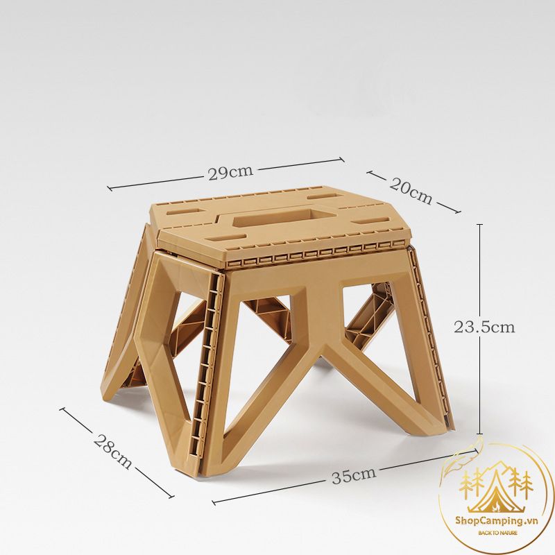 Ghế nhựa gấp gọn, ghế xếp mini chịu lực cao, ghế đẩu gấp gọn trong nhà, du lịch, cắm trại dã ngoại