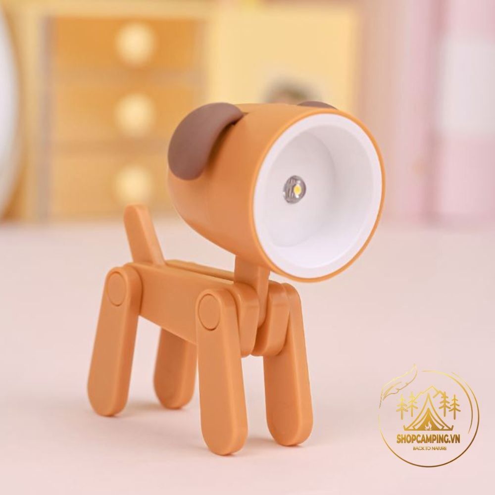Đèn ngủ led mini để bàn hình chó, hươu dễ thương ( Tặng 3 pin)