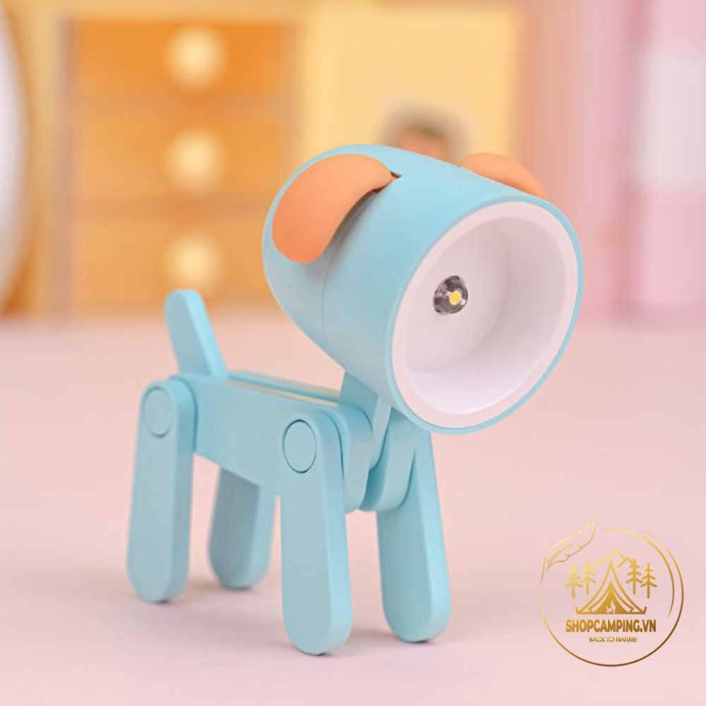 Đèn ngủ led mini để bàn hình chó, hươu dễ thương ( Tặng 3 pin)