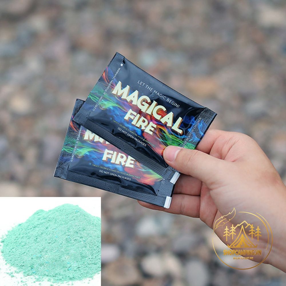 Bột tạo màu lửa Magical Fire ma thuật nhiều màu sắc, cắm trại dã ngoại