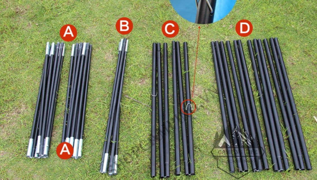 Lều cắm trại,dã ngoại 2 lớn 2 khoang có thể tháo rời ,trần cao không rộng rãi cho 12 người CM 094