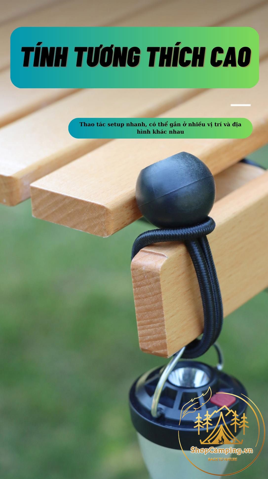 Combo 5 dây thun buộc đồ Ball Bungee đa năng, dây cột đồ tiện dụng cắm trại dã ngoại, du lịch Camping VietNam