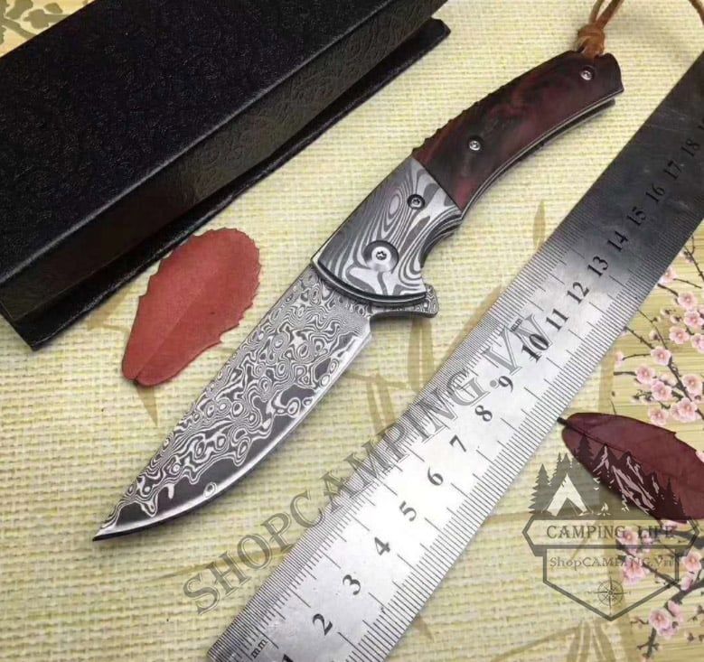 Dao xếp đa năng Mini Damascus