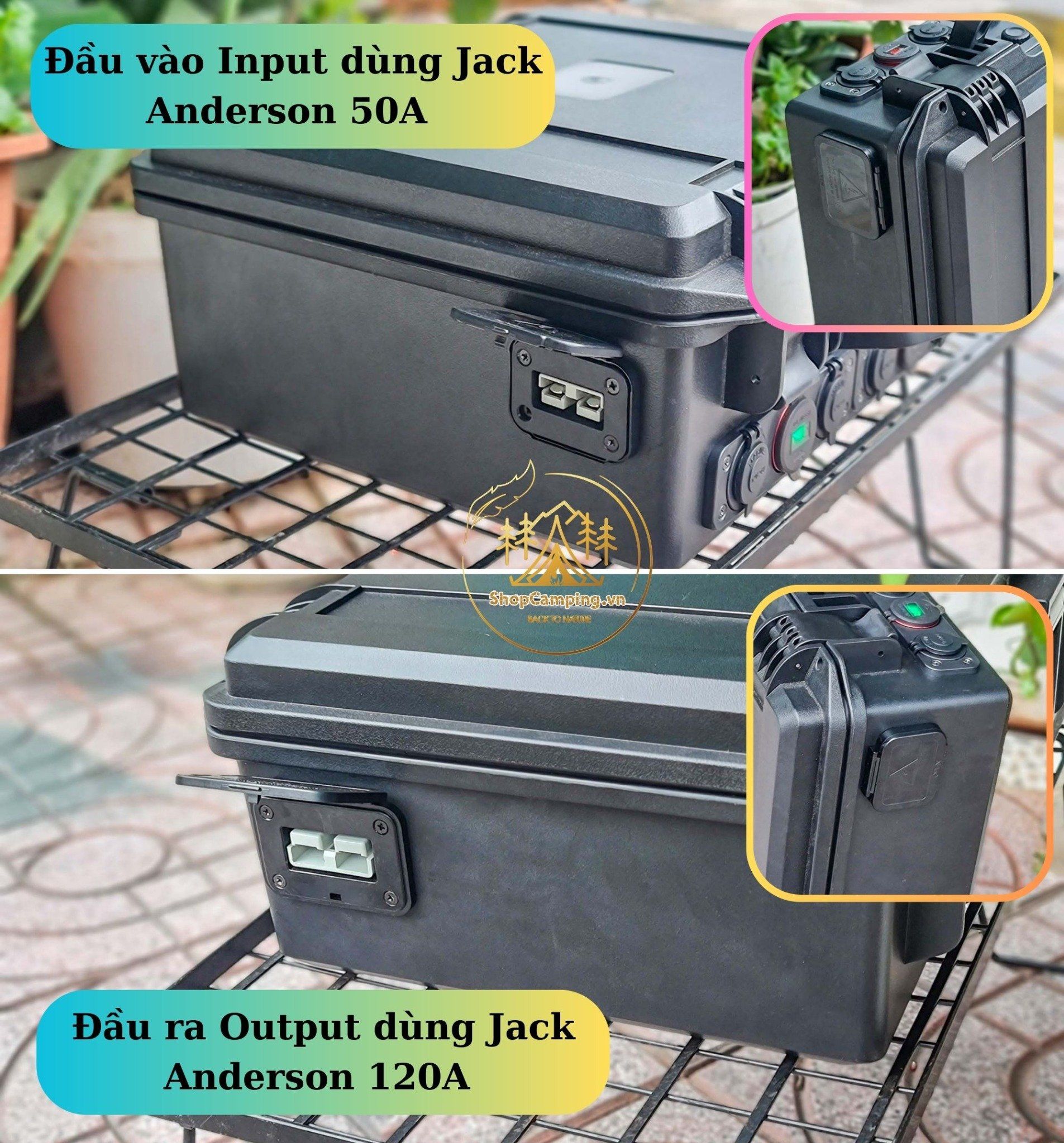 Bộ lưu điện - Trạm tích điện - Trạm sạc - Pin dự phòng dung lượng 100Ah (1.3kWh)
