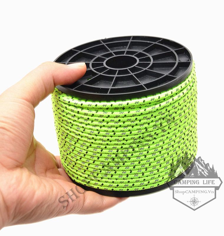 Dây dù phản quang căng dựng lều bạt chống gió phơi treo móc đồ cắm trại dã ngoại 5 mét