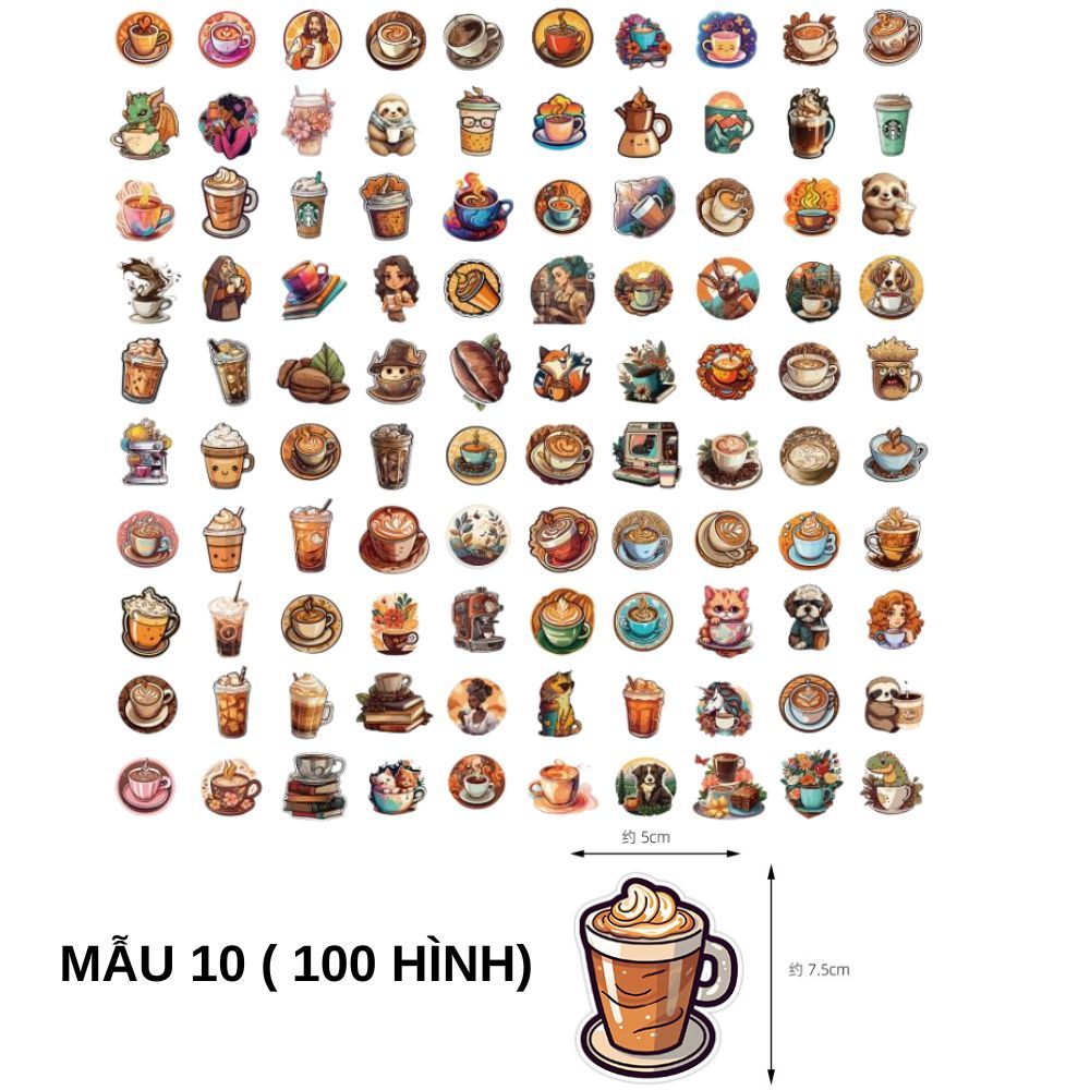 Sticker chủ đề camping hình dán trang trí phượt du lịch (50 hình)