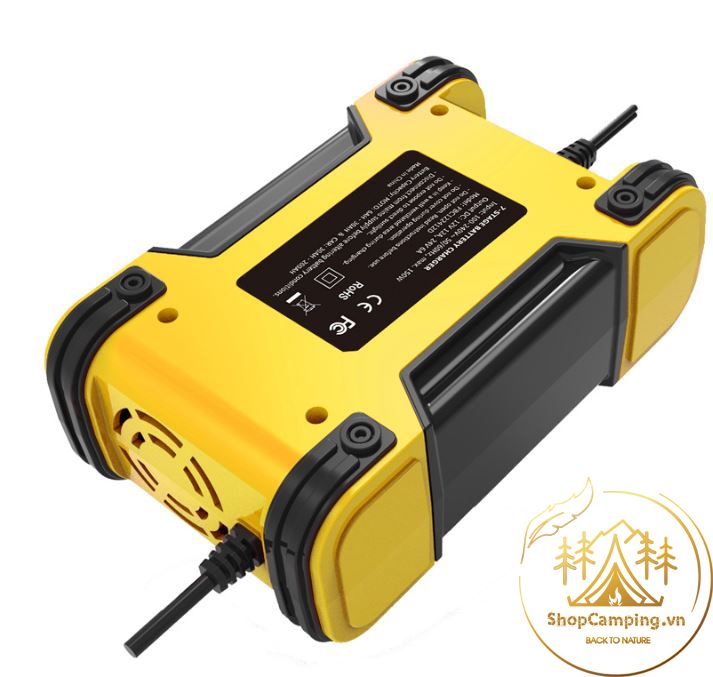 Sạc bình ắc quy 6Ah - 200Ah FOXSUR 12A tự ngắt khi đầy. Phục hồi ắc quy. Khử sunfat chống ngược cực