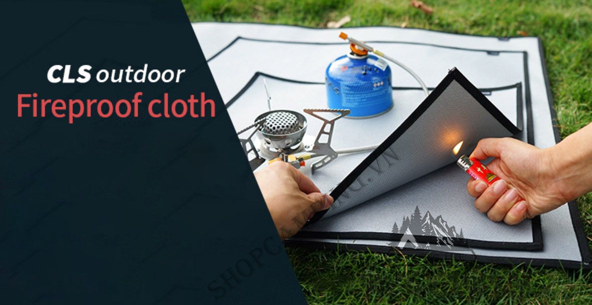 Thảm chống cháy cỏ sợi thủy tinh phủ silicon CLS, tấm thảm chịu nhiệt cao nấu nướng, cắm trại