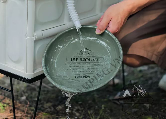 Đĩa tráng men gọn nhẹ 23cm Ise Mount, đĩa dã ngoại tiện dụng