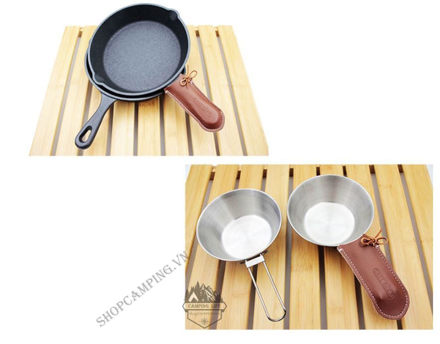 Bao da Coolcamp bọc cán chảo PU dây chống trơn trượt nhà bếp chịu nhiệt