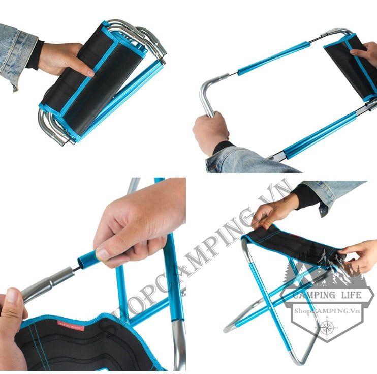 Ghế xếp CLS hợp kim nhôm siêu gọn,siêu nhẹ,bỏ túi cỡ lớn dành cho cắm trại dã ngoại