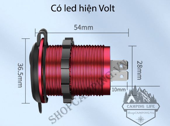 Bộ sạc QC3.0 Cổng USB không thấm nước dành cho Ô tô ,Xe máy