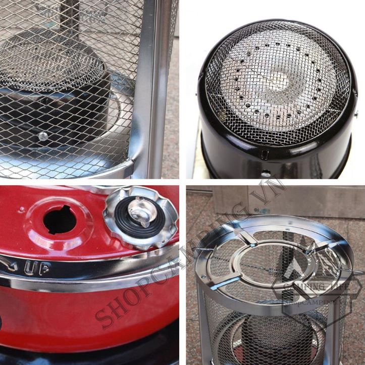 Bếp sưởi dầu kèm túi đựng, Đầu đốt bằng thép không gỉ di động gọn nhẹ dành cho cắm trại dã ngoại