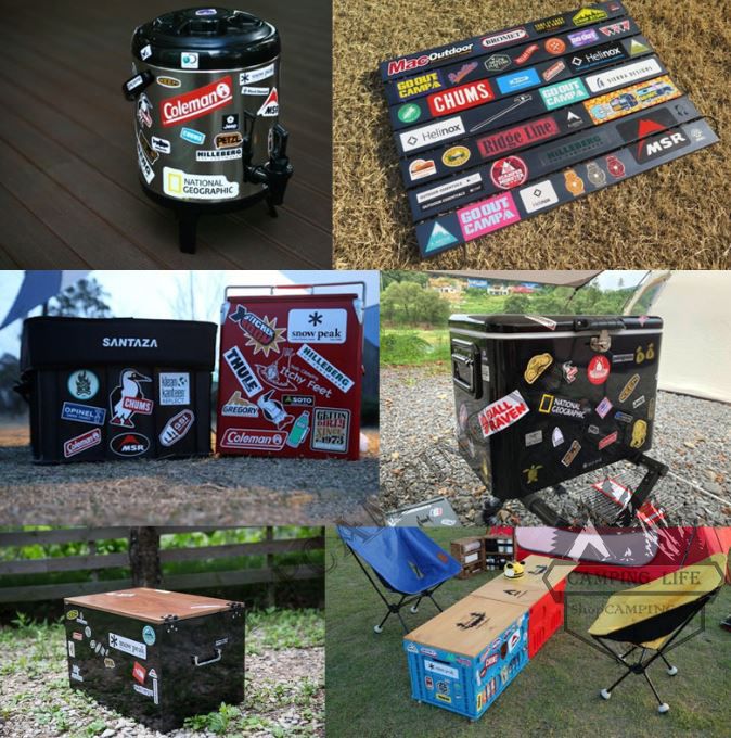 Sticker Logo hãng Camping, hình dán trang trí phượt du lịch