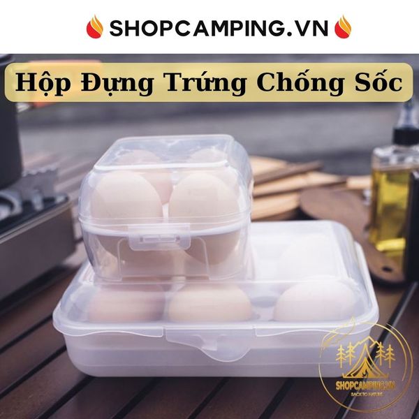  Hộp đựng trứng chống sốc dành cho dã ngoại cắm trại 